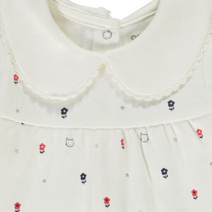 Pyjama met maritieme kraag en bloemen/kattenprint voor meisjes 