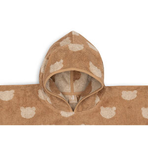 Badponcho badstof Jaquard omkeerbaar Teddy Bear 