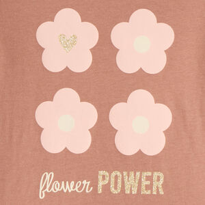 Langarm T-shirt met glanzende print voor meisjes 