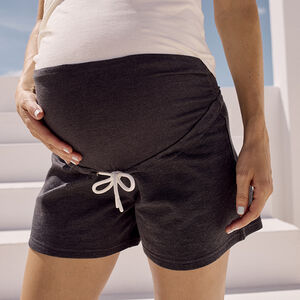 Short de grossesse en molleton avec bandeau haut 