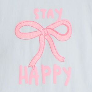 Set pyjama long en jersey motifs nœuds fille 