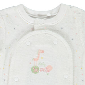 Dors-bien en velours avec broderies pour bébé prématuré 