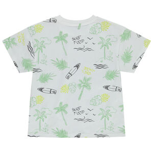 T-shirt met korte mouwen met fantasieprint surf voor jongen 