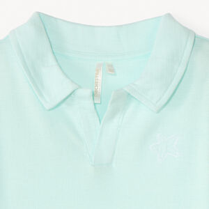 Korte mouw polo in jacquard met geborduurde zee ster voor babyjongen 