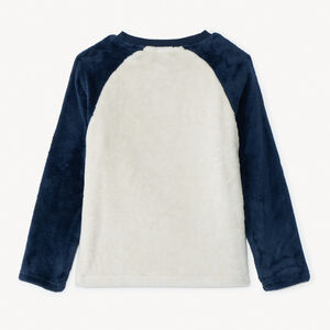 Set pyjama speels berenmotief in sherpa voor jongens 