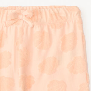 Sweater shorts van badstof met reliëfpatronen voor meisjes. 