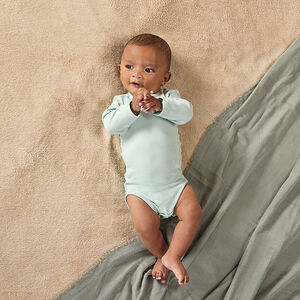 Set van 3 effen lange mouwen bodies voor baby 