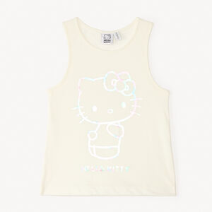 Débardeur uni print Hello Kitty iridescent pour fille 