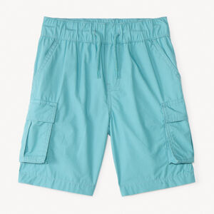 Bermuda cargo effen in popeline voor jongen 