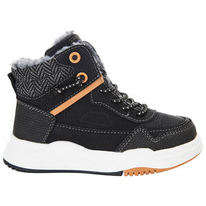 Bottillons fourrés à lacets élastiqués et zip pour garçon 