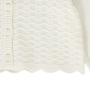 Vest kort in ajour gebreid voor baby meisje 