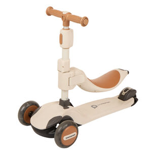 Groeiend 2-in-1 loopfiets - Ecru en Bruin 