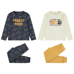 Lot de 2 sets pyjamas longs interchangeables pour garçon 