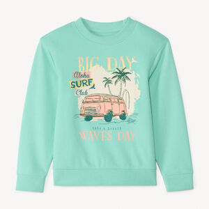 Sweat en piqué à print fantaisie pour garçon 