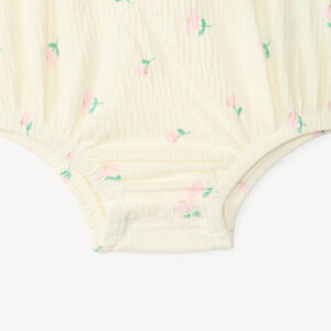 2-in-1 jurk met kreukeffect en fantasieprint voor meisjesbaby 