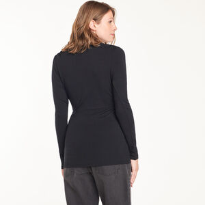 T-shirt met lange mouwen, V-hals voor borstvoeding en zwangerschap 