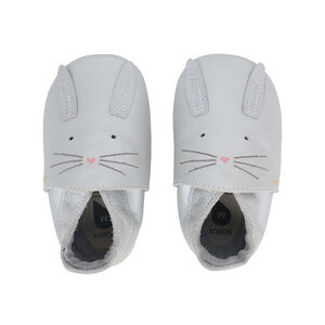 Chaussons en cuir pour bébé Soft Soles taille L - Hop le Lapin 
