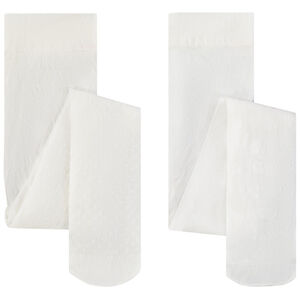 Lot de 2 paires de collants fins imprimé en relief pour bébé fille 