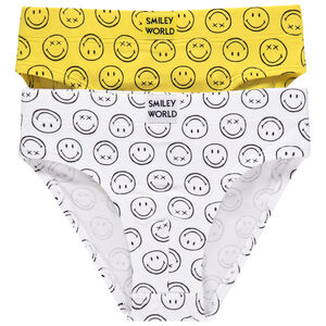 Lot de 2 slips en coton imprimés SmileyWorld all-over 