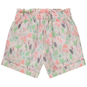 Short en toile imprimé fantaisie fille 