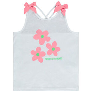 Knopen tanktop met dubbele kruisbandjes voor meisjes 