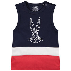 Top van jersey met color-blockeffect en Bugs Bunny-print voor babyjongens 