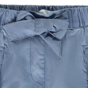 Korte cargo short in lyocell met zakken voor meisjes 