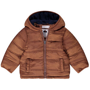 Donsjas met capuchon en microfleece voering voor baby jongen 