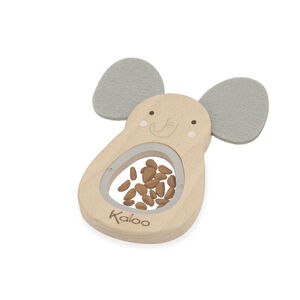 Hochet Eléphant a Sons en bois Beige/Gris 
