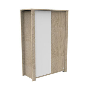 Armoire 2 portes Antonin - Bois/Blanc 