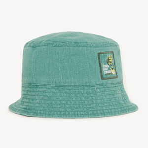 Bob unicolor met kokosnoot borduring voor jongens 