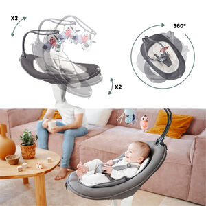 Gemotoriseerde 360° Schommelstoel Swoon Motion - Zinc 