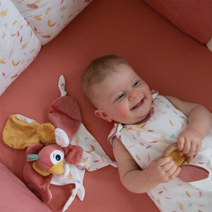 Mouwloze slaapzak Happy voor baby 0-6 maanden, TOG 3 katoenjersey 