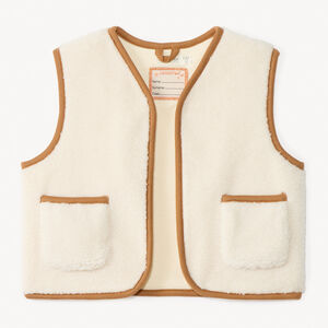 Gilet sans manches en sherpa moutonné pour fille 