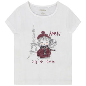 T-shirt met korte mouwen met magische pailletten voor meisjes 