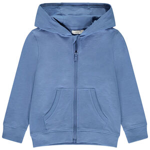 Vest van effen fleece met kap voor jongens 