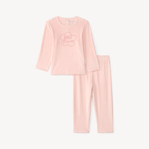 Twee-delige fluwelen pyjama voor babymeisjes 