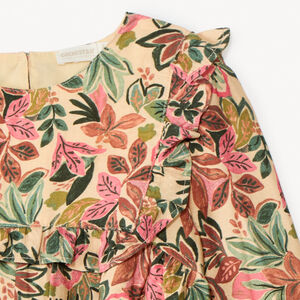 Tuniek met lange mouwen en bloemenprint voor meisjes 