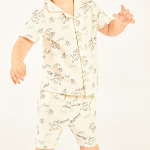 Set van 2 delen: shirt + bedrukte bermuda van Disney's De Lion King voor babyjongen. 