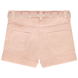Short en jean avec ceinture à nouer et sequins pour bébé fille 