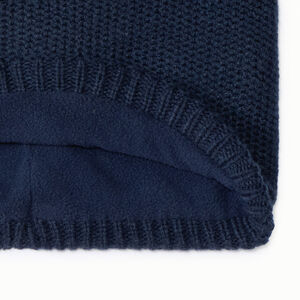 Snood in gebreid met microfleece voering, effen kleur 