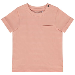 T-shirt met korte mouwen in jersey pop corn voor baby jongen 