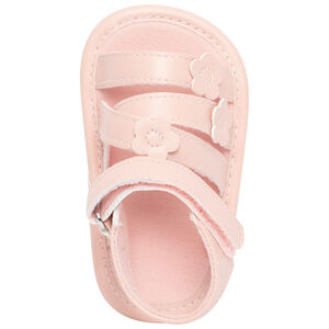 Sandales velcro avec patch fleurs pour bébé fille 