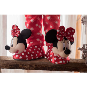 Chaussons peluche à pois Disney Minnie du 28 au 35 