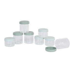 Set van 8 glazen opbergpotten 4 x 120 ml + 4 x 220 ml 