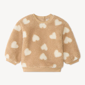 Oversized sherpa sweater voor meisjes baby 