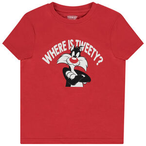 T-shirt korte mouwen print Sylvester Warner voor jongen 