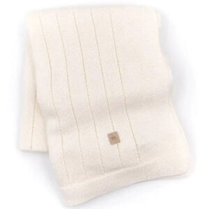 Deken wieg gestreept - 75x100 cm - Wit 