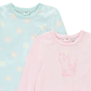 Lot de 4 dors-bien fantaisie en jersey pour bébé fille 