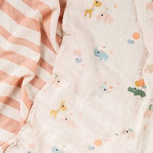 Set van 2 tetradoeken 65x65cm Celebration Roze 